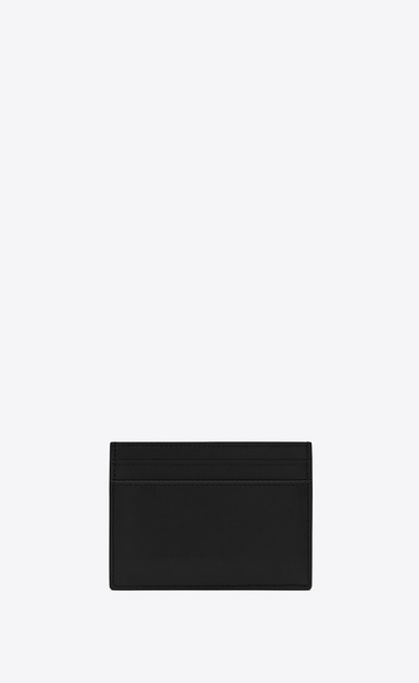 SAINT LAURENT Monogram SLG Woman Monogram card case in leather and eyelets b_V4